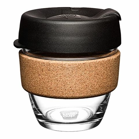 Keepcup - Brew Reusable Glass Coffee Cup Cork Black 227ml 3 Keepcup - Brew Reusable Glass Coffee Cup Cork Black 227ml