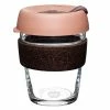 Keepcup - Brew Wood Reusable Glass Coffee Cup Caramel 340ml 2 Keepcup - Brew Wood Reusable Glass Coffee Cup Caramel 340ml -KeepCup shop 188743 Large