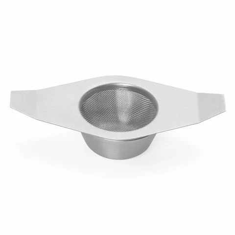 D Line - Stainless Steel Tea Strainer With Drip Bowl 11cm 3 D Line - Stainless Steel Tea Strainer With Drip Bowl 11cm