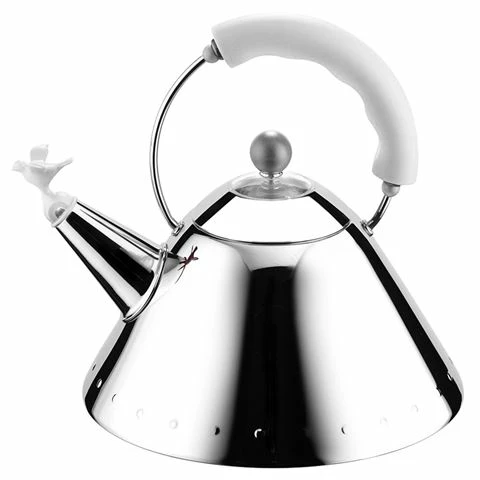 Alessi - Michael Graves Kettle With Bird Whistle White 3 Alessi - Michael Graves Kettle With Bird Whistle White