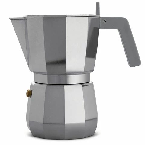 Alessi - Moka Espresso Metallic Grey 6 Cups 3 Alessi - Moka Espresso Metallic Grey 6 Cups