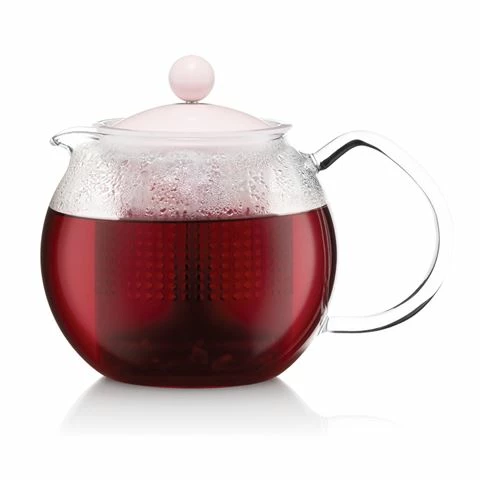 Bodum - Assam Tea Pot With Glass Handle Strawberry 500ml 2 Bodum - Assam Tea Pot With Glass Handle Strawberry 500ml