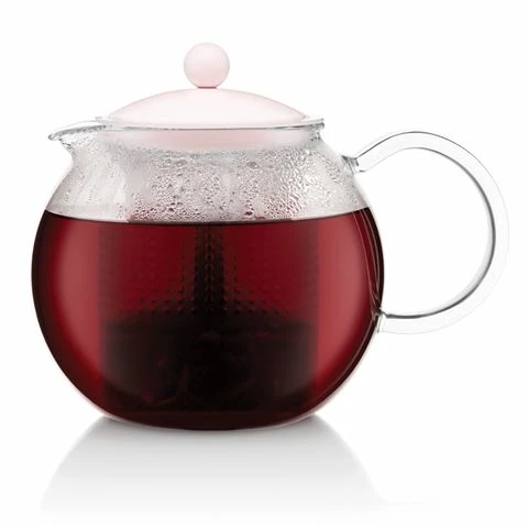 Bodum - Assam Tea Pot With Glass Handle Strawberry 1L 3 Bodum - Assam Tea Pot With Glass Handle Strawberry 1L