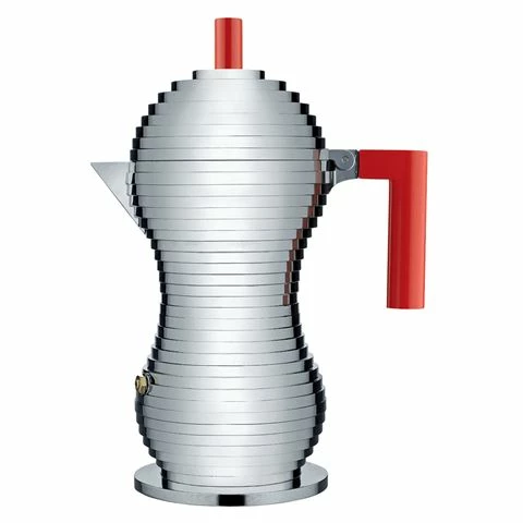 Alessi - Pulcina Espresso Coffee Maker Red 6 Cups 3 Alessi - Pulcina Espresso Coffee Maker Red 6 Cups