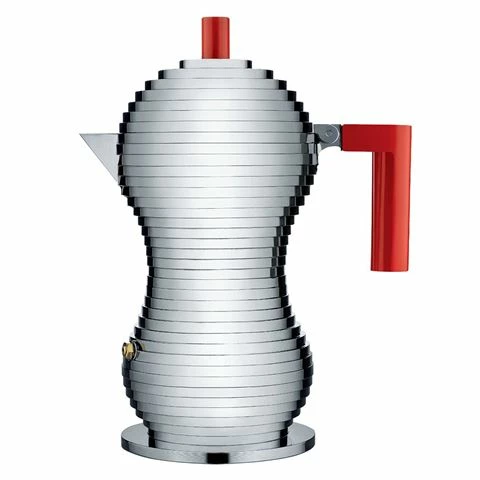 Alessi - Pulcina Espresso Coffee Maker Red 3 Cups 2 Alessi - Pulcina Espresso Coffee Maker Red 3 Cups